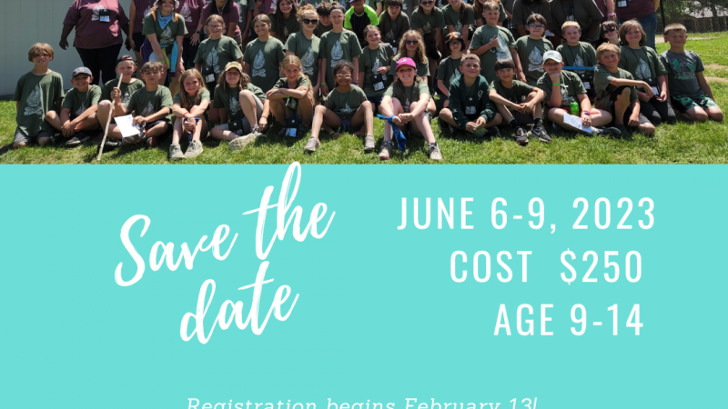 save the date 4h camp flyer